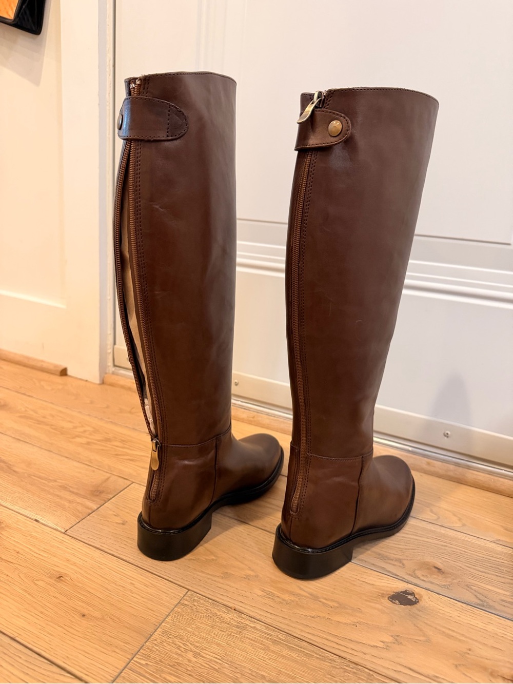 Steve Madden Beren Tall Leather Riding Boots - Dark Brown - Picture 7 of 14